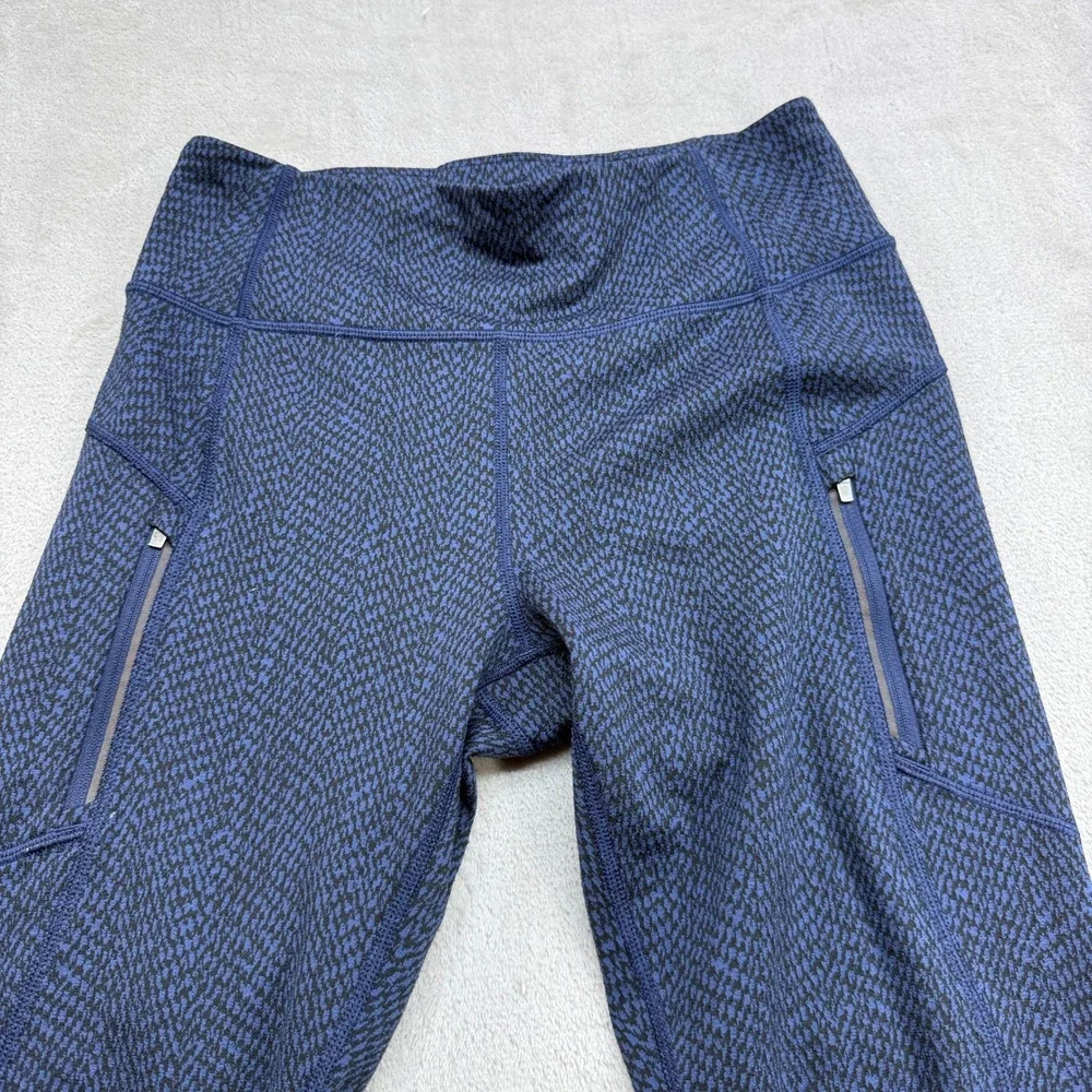 Athleta Rainier Textured Tight Women's S Navy Winter Running Cold Weather Hiking